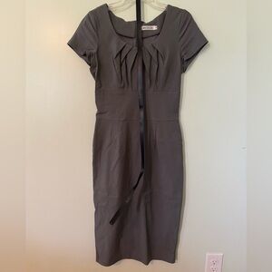 Grey retro belted body con dress - worn once